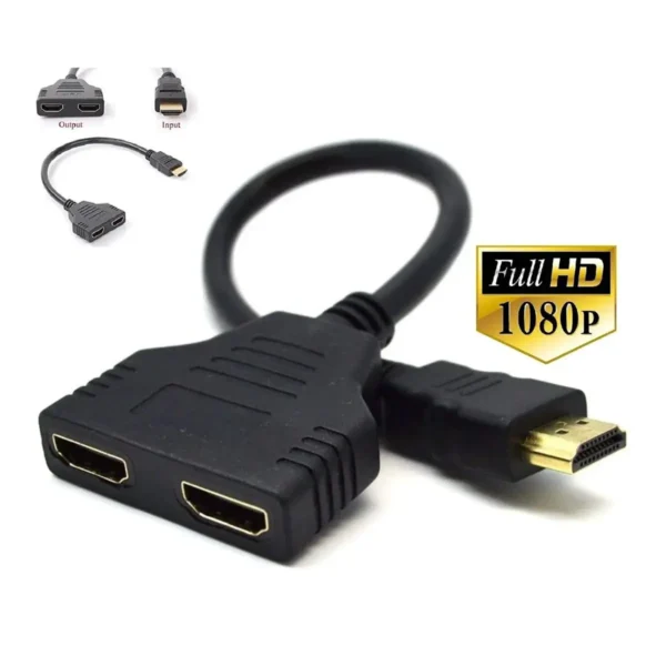 Cable splitter HDMI macho a 2 HDMI hembra